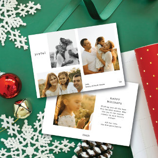 Navidad Moderna Mínima Tipográfica Multi Foto