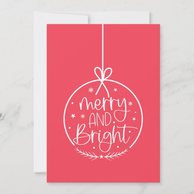 Navidad Moderna Minimalista Alegre Brillante (Anverso)