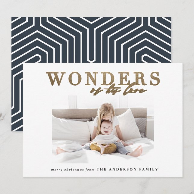 Navidad moderna religiosa chic oro multi foto (Anverso / Reverso)