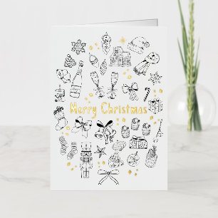 Navidad Moderna Tendente Dibujada a Mano Presupues