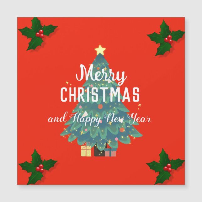 Navidad moderna y feliz año nuevo (Anverso)