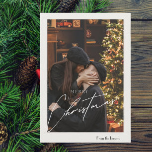Navidad Moderna y Tendenciosa Foto de Pareja Rom