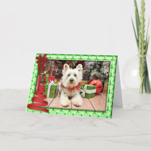 Navidad - montaña del oeste Terrier - polo