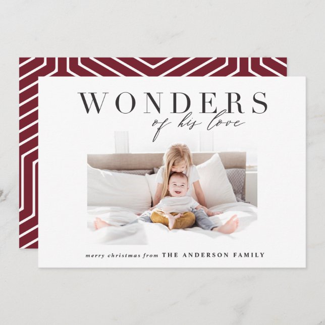 Navidad multicfoto chic religioso moderno (Anverso / Reverso)