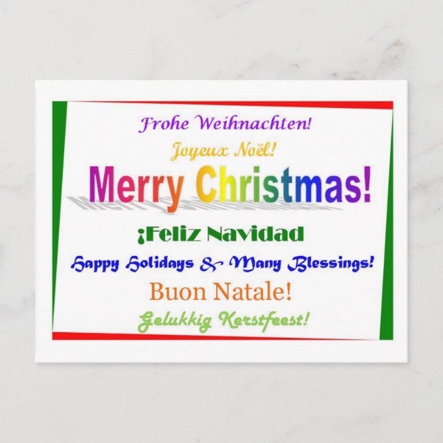 Navidad - multilingüe (Anverso)