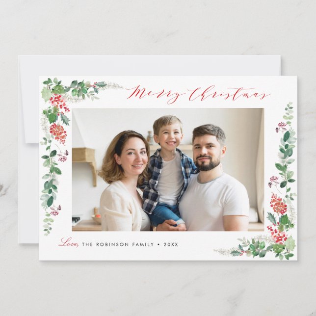 navidad navidad elegante follaje de invierno (Anverso)