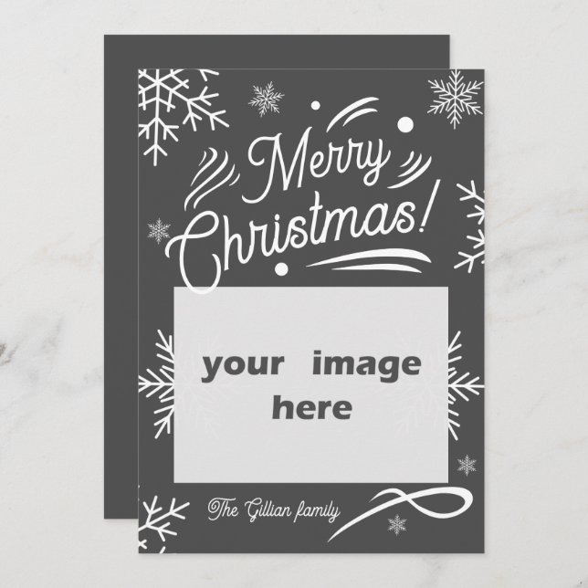 navidad navideña copos de nieve invierno (Anverso / Reverso)