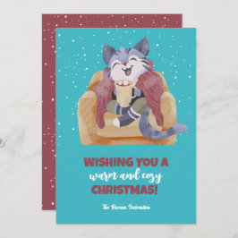 Navidad navideña navideña de invierno de gatos vin