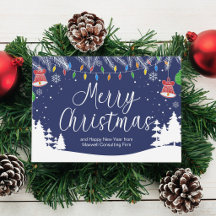 Navidad Negocios Personalizados Festivo Azul