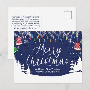 Navidad Negocios Personalizados Festivo Azul