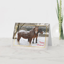 Navidad nevado de los caballos