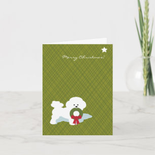 Navidad Notecard de Bichon Frise