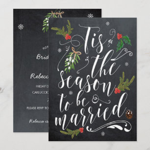 navidad nupcial de la invitación de la ducha de