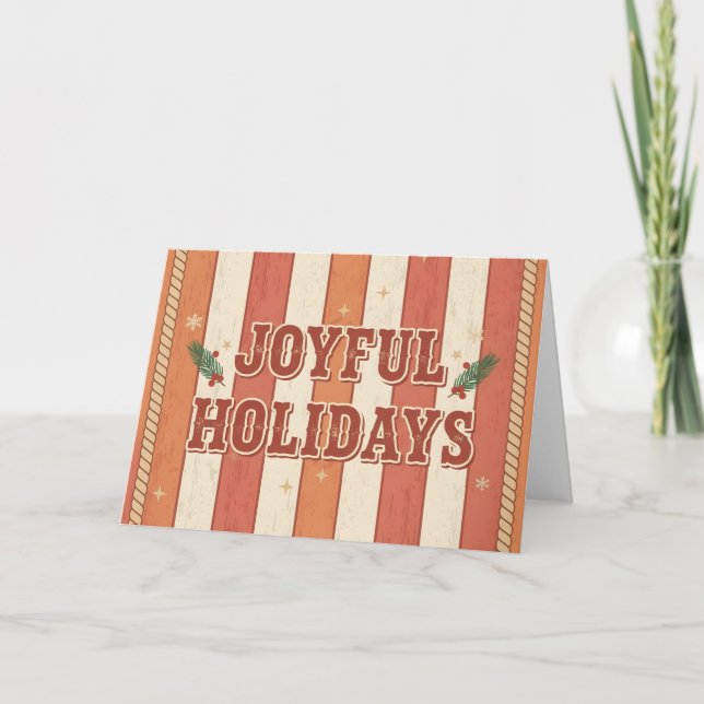 Navidad Occidental Vintage Felices Fiestas (Anverso)