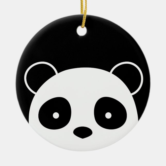 Navidad ornamento, decoraciones de la panda del (Frente)