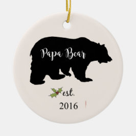 navidad ornamento, ornamento del oso de la papá