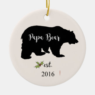 navidad ornamento, ornamento del oso de la papá