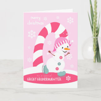 Navidad para el muñeco de nieve de la bisnieta