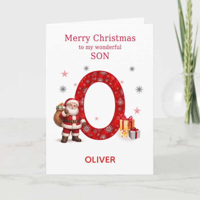 Navidad Para Hijo Agrega un Nombre que Comience co (Anverso)