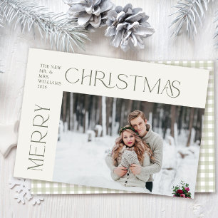 Navidad para recién casados en verde salvia modern