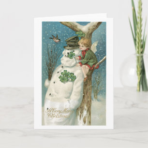 Navidad pasado de moda, muñeco de nieve