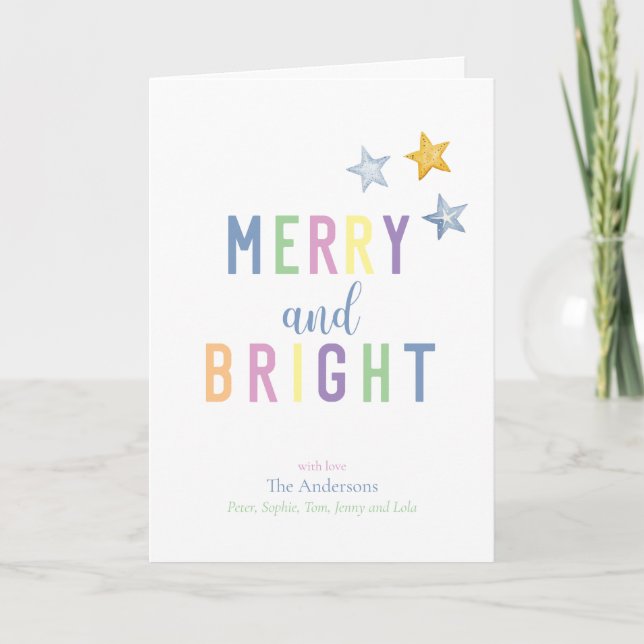 Navidad Pastel Alegre y Brillante (Anverso)