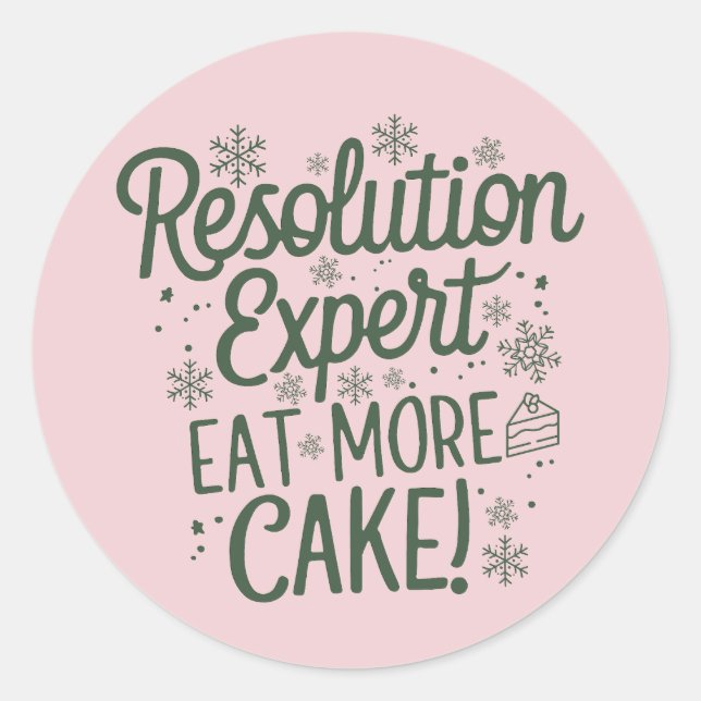 Navidad | Pegatina de Año Nuevo (Anverso)