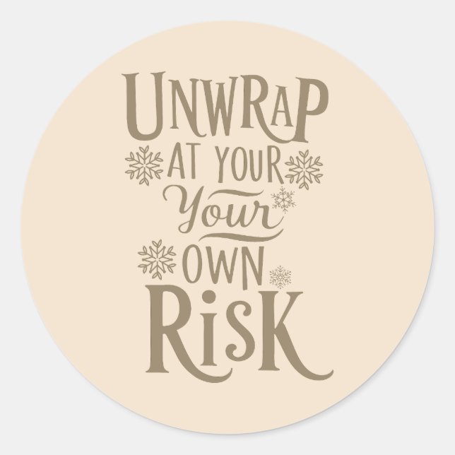 Navidad | Pegatina de Año Nuevo (Anverso)