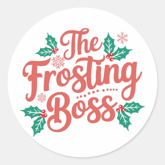 Navidad | Pegatina de Año Nuevo (Anverso)