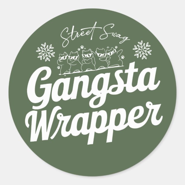 Navidad | Pegatina de Año Nuevo (Anverso)