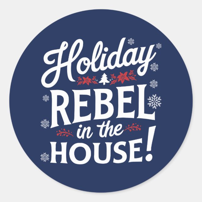 Navidad | Pegatina de Año Nuevo (Anverso)