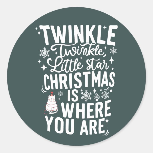 Navidad | Pegatina de Año Nuevo (Anverso)