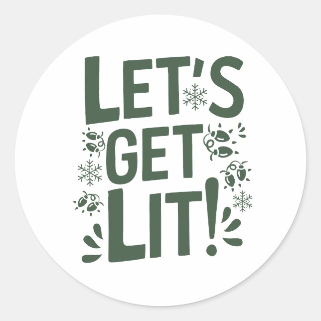 Navidad | Pegatina de Año Nuevo (Anverso)