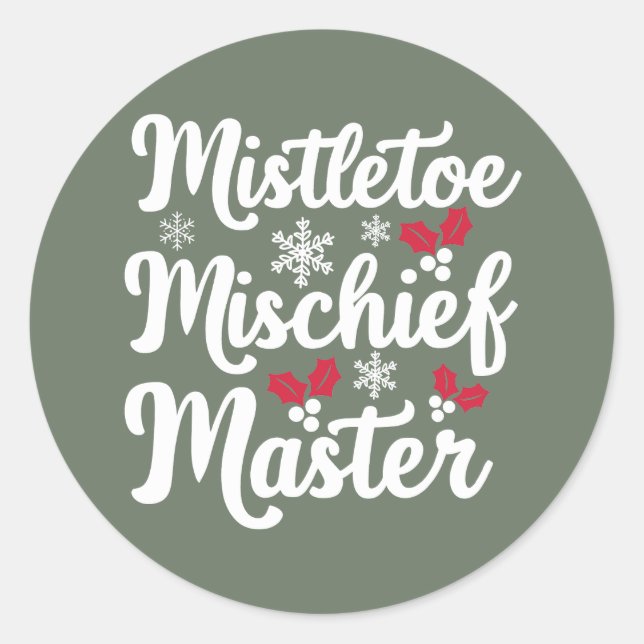 Navidad | Pegatina de Año Nuevo (Anverso)