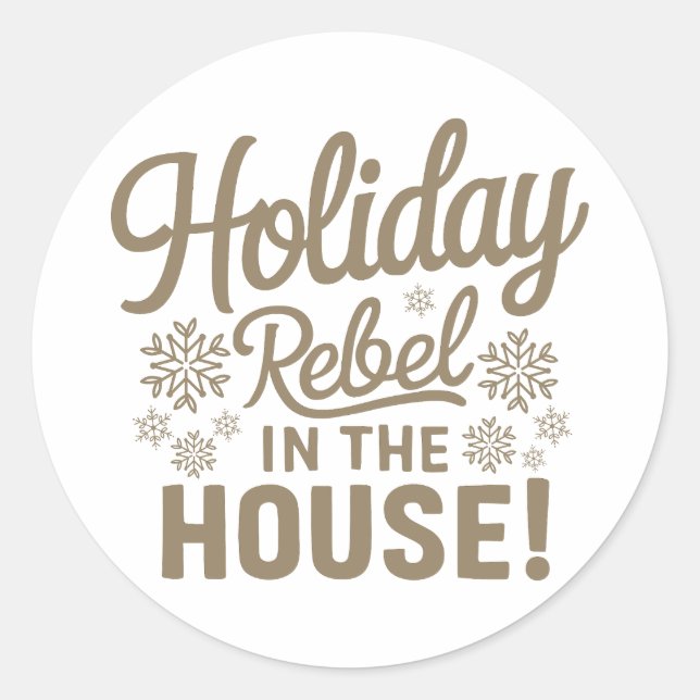 Navidad | Pegatina de Año Nuevo (Anverso)