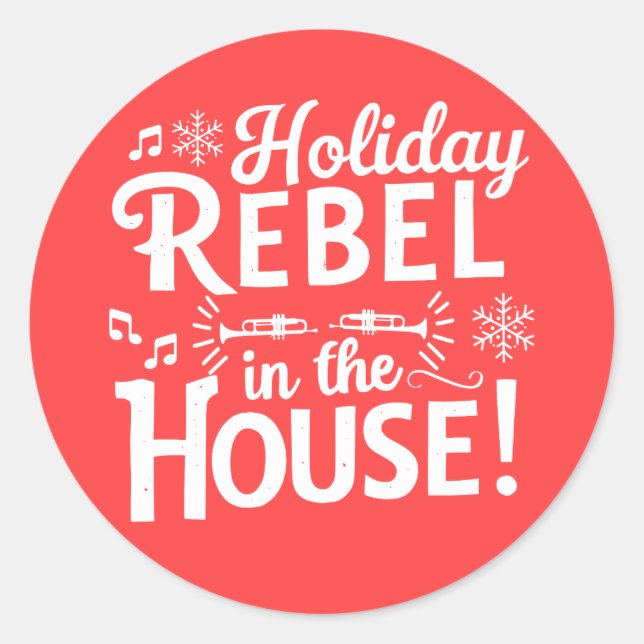 Navidad | Pegatina de Año Nuevo (Anverso)