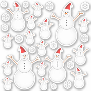 Navidad pegatinas temáticos del muñeco de nieve 