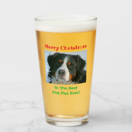 Navidad Perro Papá Mejor Foto Mascota Beer Pint