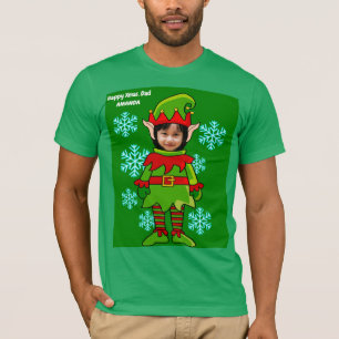 Navidad personalizada. camiseta con recorte de cab