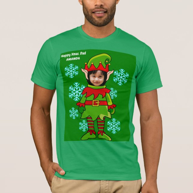 Navidad personalizada. camiseta con recorte de cab (Anverso)