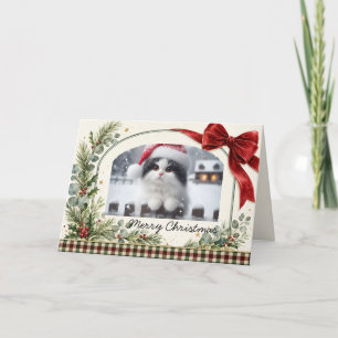 Navidad Personalizada con Acuarela de Verdor y Laz