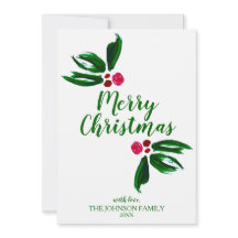 Navidad Personalizada con Acuarela Moderna de Aceb