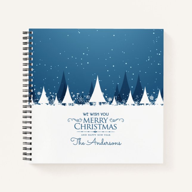 Navidad personalizada de Blue Merry | Libro de vis (Anverso)