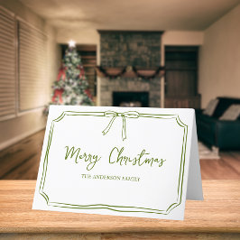 Navidad personalizada de bronce verde lindo