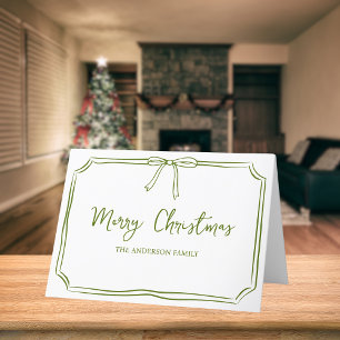 Navidad personalizada de bronce verde lindo