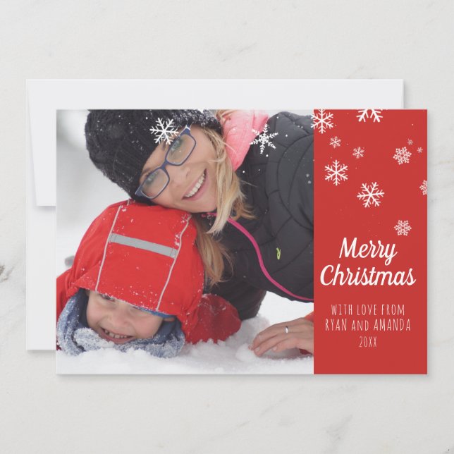 Navidad Personalizada Foto Navidad (Anverso)