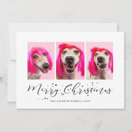 Navidad Personalizada Mascota 3 Fotos Vacaciones