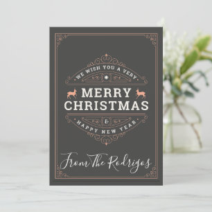 Navidad Personalizada Reno Vintage Ornamentado