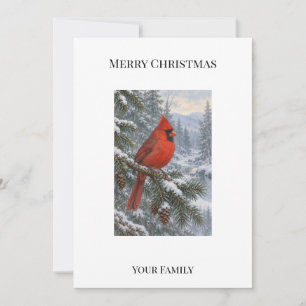 Navidad Personalizada Tarjeta Cardinal Rojo de Inv