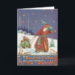 Navidad personalizado en la tarjeta de Rusia<br><div class="desc">dentro de un verso hermoso,  "oí las campanas el día de navidad. Su viejo juego familiar del villancico,  y salvaje y dulce la repetición de las palabras de la paz en la tierra,  voluntad a los hombres" www.zazzle.com/Bridalshop1</div>